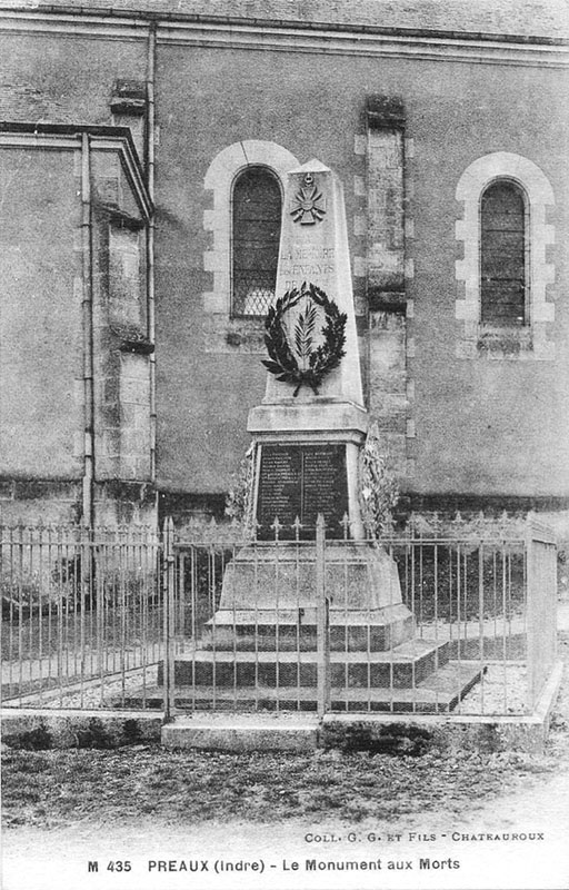 CPA_Préaux_Monument_Morts